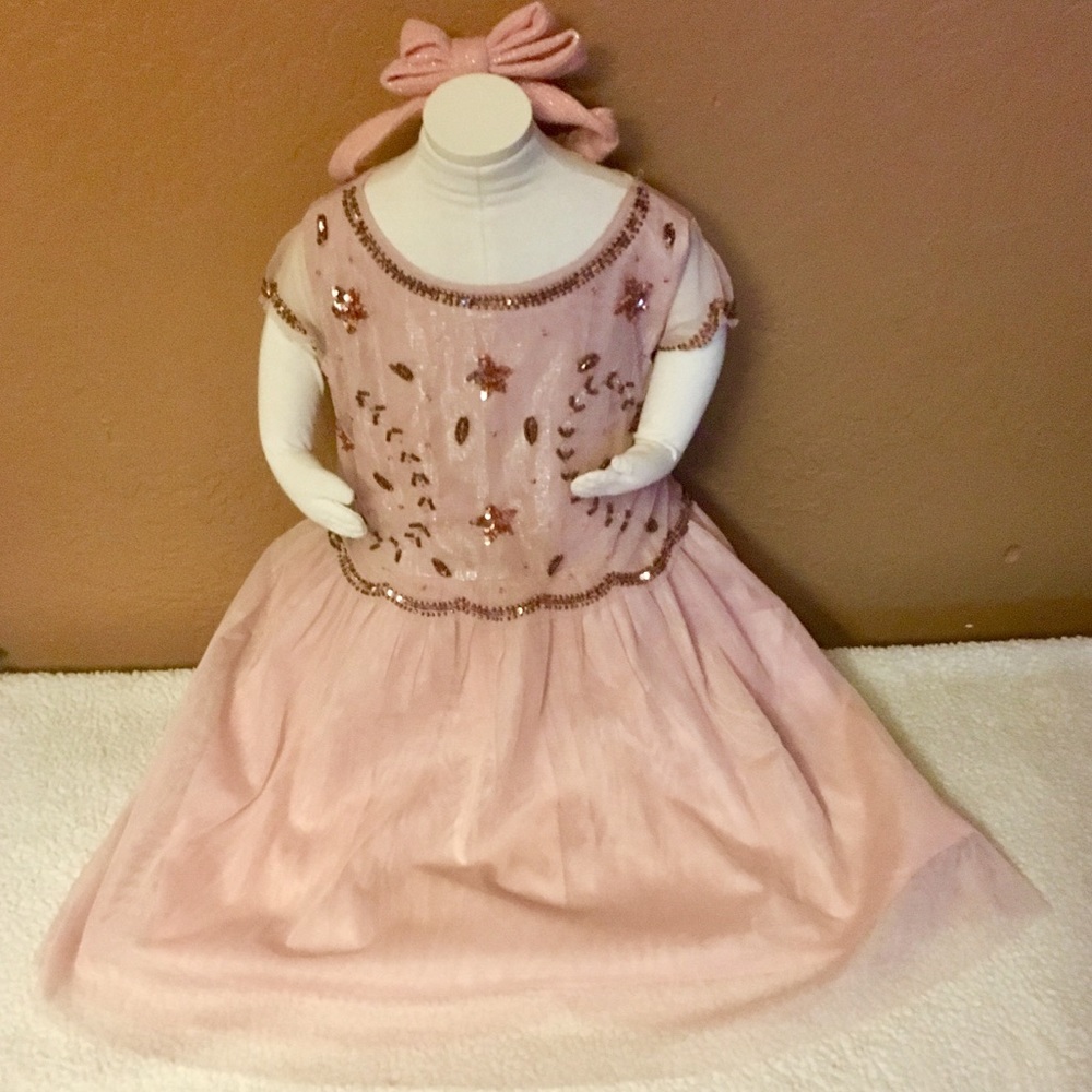 ADORABLE Palomino Dress & Bow Headband Set 4 girls - Picture 1 of 7